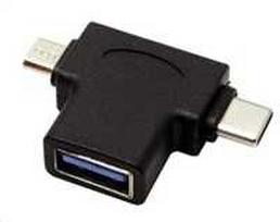 Premiumcord Įsigytas USB3.0 adapteris prie dviejų USB-C/mikro USB B/kištukinių jungčių