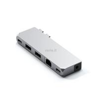 HUB USB Satechi Adapteris HUB Satechi Pro Hub mini su USB-C prijungtu prie Apple MacBook (2xUSB-C, 2x USB-A, Ethernet, lizdo prievadas) (sidabris)