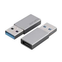 3 0 to 2 0 usb - „4Smarts Passive Adapteris“ USB-A 3.0–USB-C 2 vnt. rinkinys (pilkas) - 1 nuotrauka
