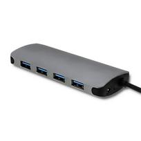 Qoltec Hub Adapteris USB-C 3.1 5w1 | 4x USB 3.0 | DC