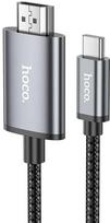 Adapteris Hoco UA27 USB-C to HDMI pilkas