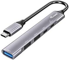 usb a sakotuvas - Equip Dock USB-C->1xUSB-C,1xUSB3.0,2xUSB2.0,100WPD 0.15m si - 1 nuotrauka