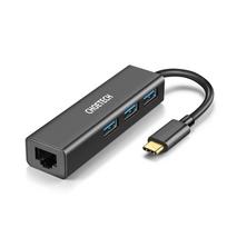 type c i usb a - Adapteris CHOETECH USB Type-C – 1x RJ-45, 3x USB Type-A - 1 nuotrauka
