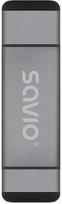 Savio Skaitytuvas kart SD 3w1, USB-C+ USB-A 2.0+ Micro USB, AK-72