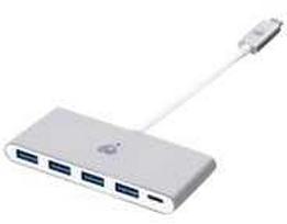 usb 2.4 a - iogear GUH3C4PD, USB 3.2 Gen 1 (3.1 Gen 1) Type-C, USB 3.2 Gen 1 (3.1 Gen 1) Type-A, 5000Mbit/s, Baltas, Windows 10, Windows 7, Windows 8, Windows 8.1, Mac OS X 10.7 Lion - 1 nuotrauka