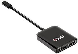 usb c hub 4k 60hz - Splitter Club 3D CSV-1555 USB C TIPO 3.2 GEN 1 MULTISTREAM TRANSPORT STAMBURAS Į DP DUAL MONITORIUS 4K60HZ - 1 nuotrauka