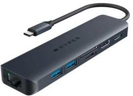 usb c laidas 4k - Targus Hiper | „HyperDrive EcoSmart Gen.2“ universalus USB-C 7-in-1 šakotuvas su 100 W PD maitinimo perdavimu - 1 nuotrauka