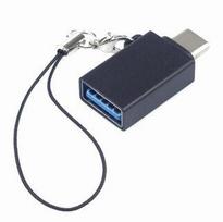 Premiumcord Ostatní Adapteris USB-C male - USB3.0 A moteriškas, OTG, juodas su kilpa pakabinimui