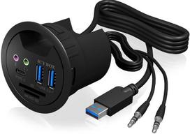 usb 3 0 hub type - ICYBOX IB-HUB1404A Icy Box Desk Hub 2x USB 3.0, 1x USB 3.0 Type-C, garso įvestis / išvestis, SD skaitytuvas - 1 nuotrauka