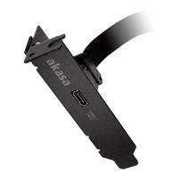 laido laikiklis - Valdiklis Akasa Akasa Low Profile PCI Bracket Adapteris, USB 3.1 Type C - Juodas - 1 nuotrauka