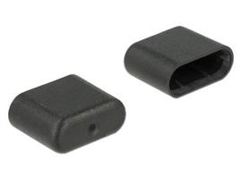 Delock dangtelis nuo dulkių, skirtas USB Type-C™ vyriškam 10 vienetų juodos spalvos