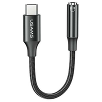 USAMS AU16 Adapteris USB-C - jack 3.5m DAC juoda/juodas SJ599YPTC01 (US-SJ599)