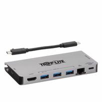 usb 100w laidas - Eaton USB-C 4K HDMI prijungimo stotelė, USB 3.2 Gen 1, USB-A šakotuvas, GbE, atminties kortelė, 100 W PD įkrovimas, nuimamas laidas U442-DOCK5D-GY - 1 nuotrauka