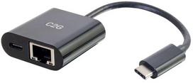 C2G USB C to Ethernet Adapteris With Power Delivery - Juodas - Network Adapteris, USB 3.2 Gen 1 (3.1 Gen 1) Type-C, Juodas, RJ-45, USB 3.2 Gen 1 (3.1 Gen 1) Type-C, Polyvinyl chloride (PVC), CE, RoHS, 60 W