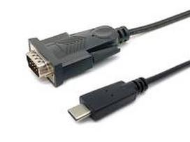 usb adapteris rs232 - Equip Adapteris USB-C -> Seriell RS232-DB9 St/St 1.50m sw - 1 nuotrauka