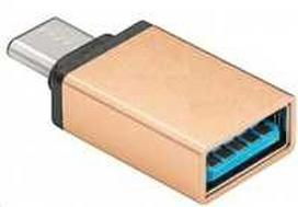 Premiumcord Ostatní Adapteris USB-C/male - USB3.0 A/female, auksinis, OTG