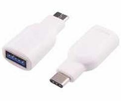 Premiumcord Ostatní Adapteris USB-C/male - USB3.0 A/female, OTG, baltas