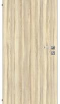 Laminuotos vidaus durys su užlaida VOSTER Plain, kairinės, spalva Oak latte, matmenys 2030 x 744 x 4