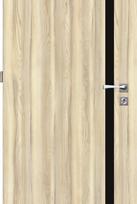 Laminuotos vidaus durys su užlaida VOSTER Moderno, kairinės, spalva Oak latte, 2030x744x40 mm