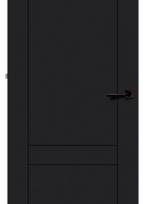 vidaus durys ermitazas - Laminuotos vidaus durys su užlaida VOSTER Rumba, dešininės, spalva Black matt, 2030x844x40 mm - 1 nuotrauka
