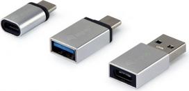 Equip Adapteris USB-C -> 1xMicroUSB+1xUSB-A,1xUSB-A->USB-C si