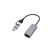 Adapteris USB-C + USB 3.1 (M) do RJ-45 (F) 2500Mbps Gembird