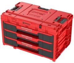 Q-Brick QBRICK ONE įrankių dėžė su 3 stalčiais 2.0 Raudonas