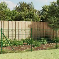 Vielinė tinklinė tvora su smaigais, žalios spalvos, 1,1x25m