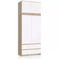 spinta nore s90 - Spinta NORE S90 su antrasolėmis, ąžuolo spalvos/balta - 2 nuotrauka