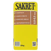 Kvarcinis smėlis betono mišiniams gaminti/sąlaidoms tarp plytelių užpildyti Sakret, 25 kg