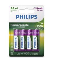 kraunami aa elementai - Philips, AA, 2500 mAh, 4 vnt. - 1 nuotrauka