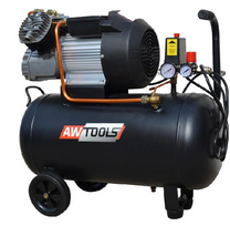 kompresorius 50l - AW-Tools ZVA-50L V,  370 / min., talpa 50l - 2 nuotrauka