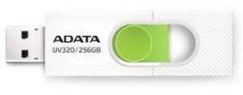 usb flash 256gb - Adata UV320 852359, balta/žalia, 256 GB - 1 nuotrauka