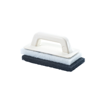 Kempinė Scotch, abrazyvinė, su plastikine rankena + 2 padai, 12x25cm