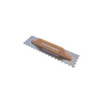 Dantyta glaistyklė, apvaliais dantimis su medine rankena, 15 mm, 48x13cm