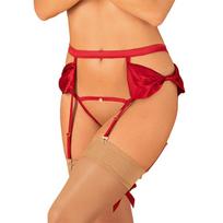 Keliaraiščiai moterims Obsessive Rubinesa Garter Belt, raudoni