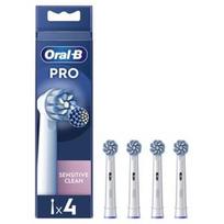 dantu sepetelio antgaliai oral b - Dantų šepetėlio antgaliai ORAL-B, EB60-4 Sensitive Clean Pro, 4 vnt., balti - 1 nuotrauka
