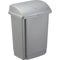 siuksliu konteineris - Šiukšliadėžė Plast Team Swing, pilka, 15 l, 39 cm x 28 cm - 2 nuotrauka