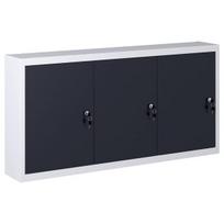 spintele deze - Prie sienos montuojama spintelė įrankiams, pilka/juoda, metalas - 1 nuotrauka