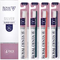 royal denta - ROYAL DENTA SILVER SUPER SOFT, dantų šepetėliai, 4vnt. - 2 nuotrauka