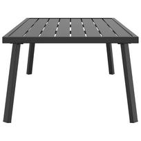sodos stalas - Lauko baldų komplektas Sodo kavos staliukas, antracito spalvos, 110x55x35cm, plienas - 4 nuotrauka