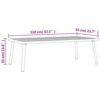 sodos stalas - Lauko baldų komplektas Sodo kavos staliukas, antracito spalvos, 110x55x35cm, plienas - 7 nuotrauka