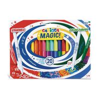 markeriai flomasteriai - Flomasteriai CARIOCA MAGIC, 20 vnt. + 2 magiški žymekliai - 1 nuotrauka