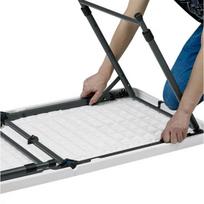 kempas kempas - Turistinis stalas Outliner NHT7008, baltas/sidabro, 120 x 60 x 40 - 70 cm - 11 nuotrauka