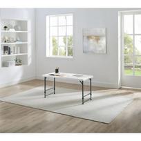 kempas kempas - Turistinis stalas Outliner NHT7008, baltas/sidabro, 120 x 60 x 40 - 70 cm - 13 nuotrauka