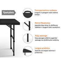 stovyklavimo stalas turistinis - Turistinis stalas Easy Camp Caylar - 2 nuotrauka