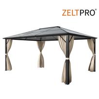 gazebas - Home4you Sunset Gazebo w/ Metal Roof 3x4m Brown/Beige - 1 nuotrauka