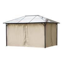 gazebas - Home4you Sunset Gazebo w/ Metal Roof 3x4m Brown/Beige - 2 nuotrauka