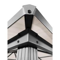 gazebas - Home4you Sunset Gazebo w/ Metal Roof 3x4m Brown/Beige - 4 nuotrauka