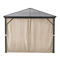 gazebas - Home4you Sunset Gazebo w/ Metal Roof 3x4m Brown/Beige - 5 nuotrauka
